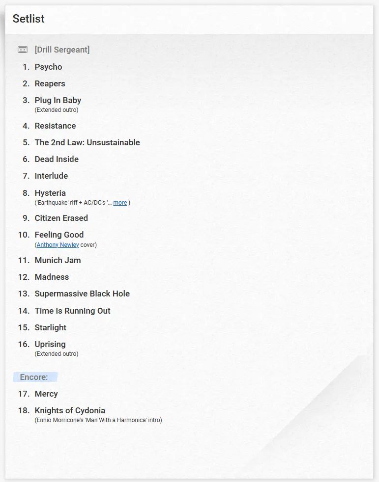150930, 뮤즈(MUSE) 내한공연 @ 올림픽공원 체조경기장