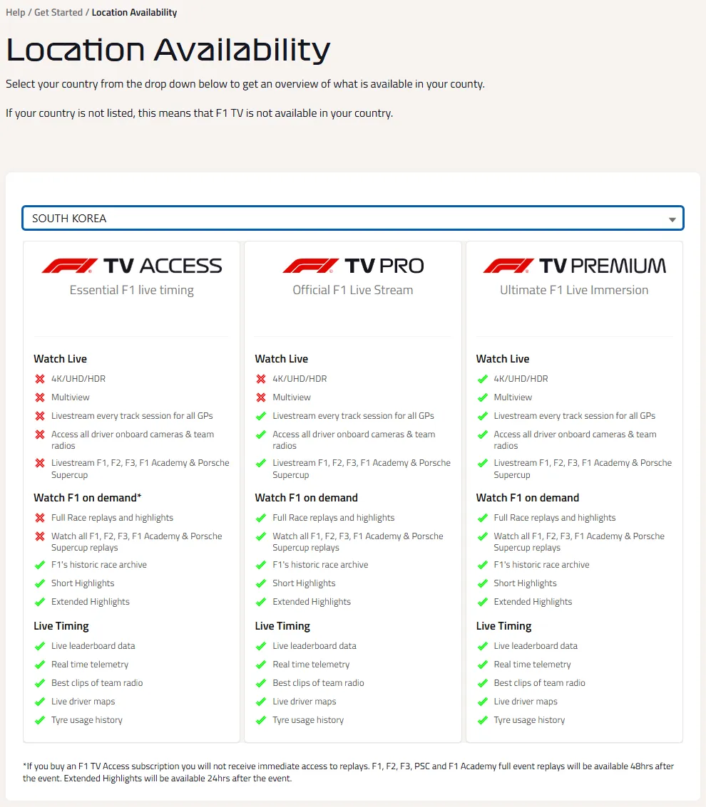 F1tv Pro 한국 지역락 해제! 이렇게 된거 프리미엄으로 간다.